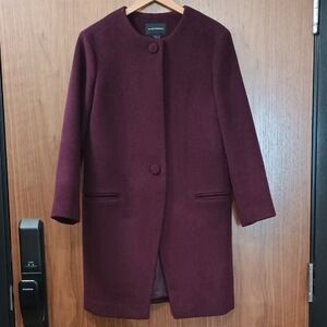 Club Monaco Deep Burgundy Pea Coat